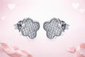Aretes Trébol en Plata 925 con Micro Pavé CZ (Baño de Rodio)