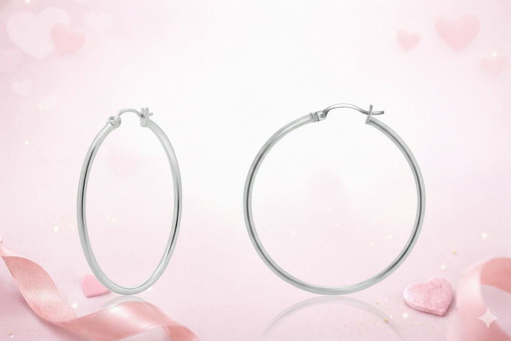 Arracadas Clásicas en Plata 925 – Aro Liso 2 mm