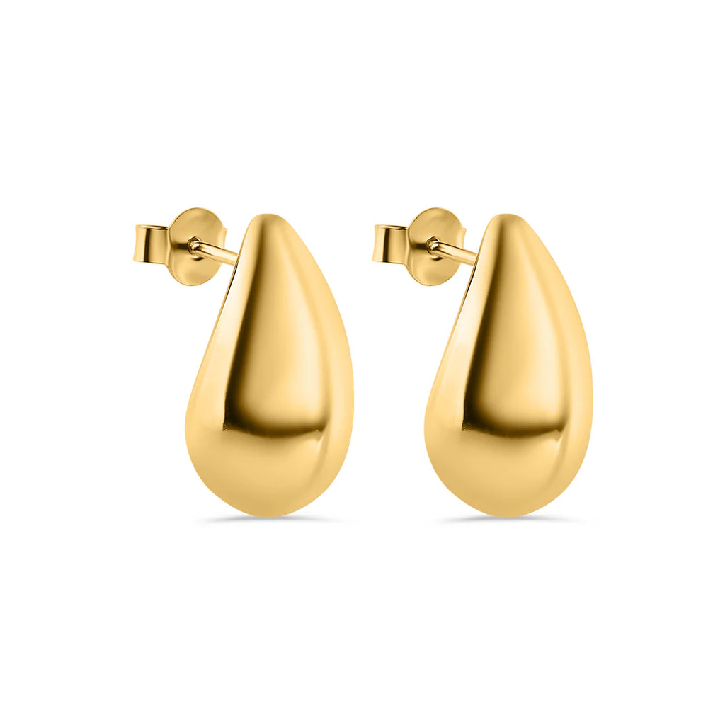 Studs Gota Dorada Minimal en Plata 925