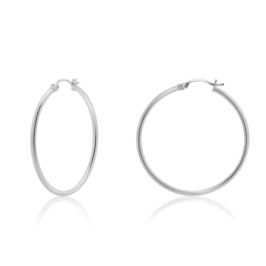 Arracadas Clásicas en Plata 925 – Aro Liso 2 mm