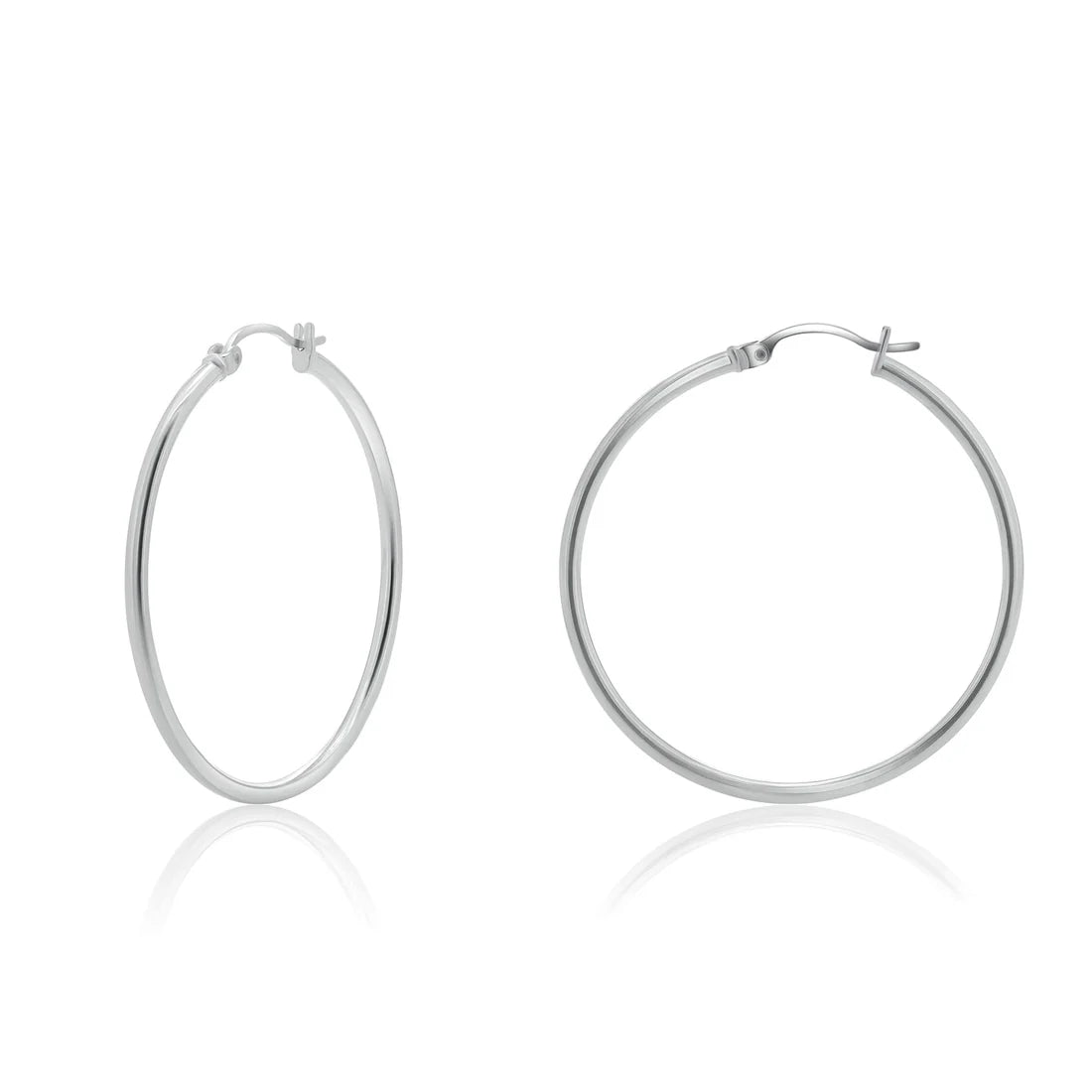 Arracadas Clásicas en Plata 925 – Aro Liso 2 mm